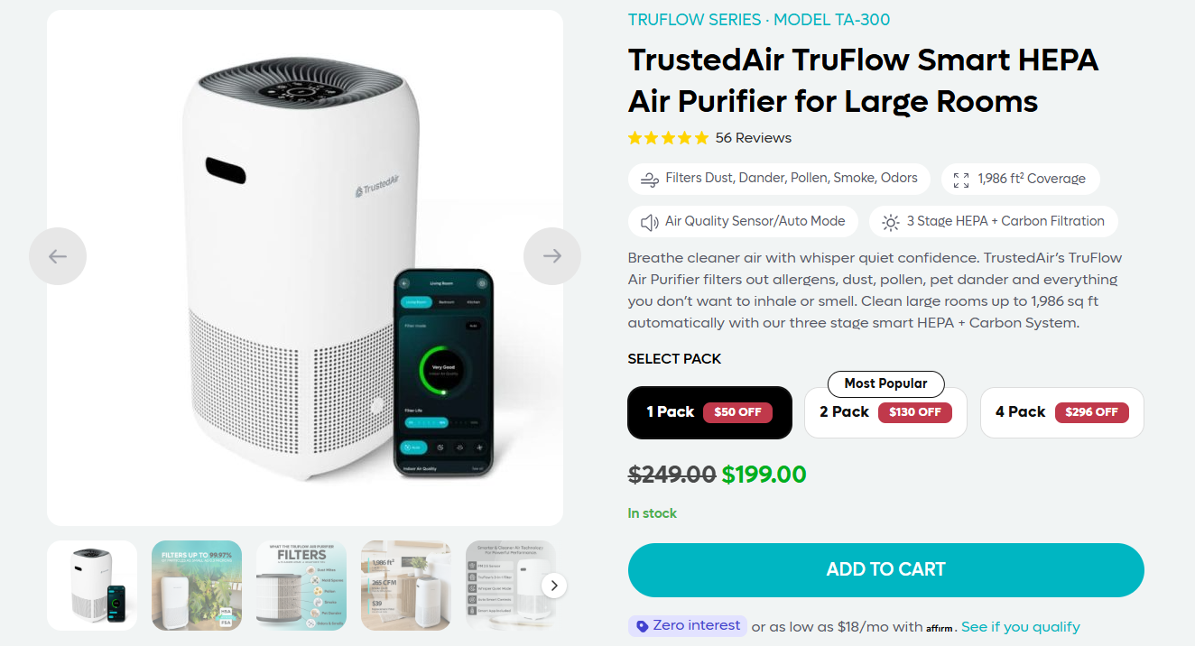TrustedAir TruFlow design detail image